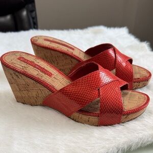 Bandolino Crimson Textured Wedges